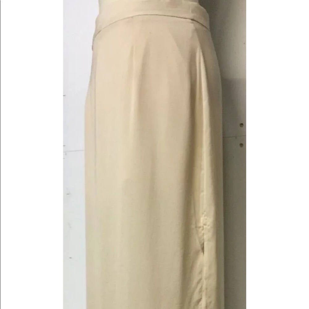 Capulet Cream Chiffon High Waist Slit Maxi Skirt - Picture 9 of 9